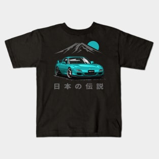 JDM Tuner RX-7 (Calypso Green) Kids T-Shirt